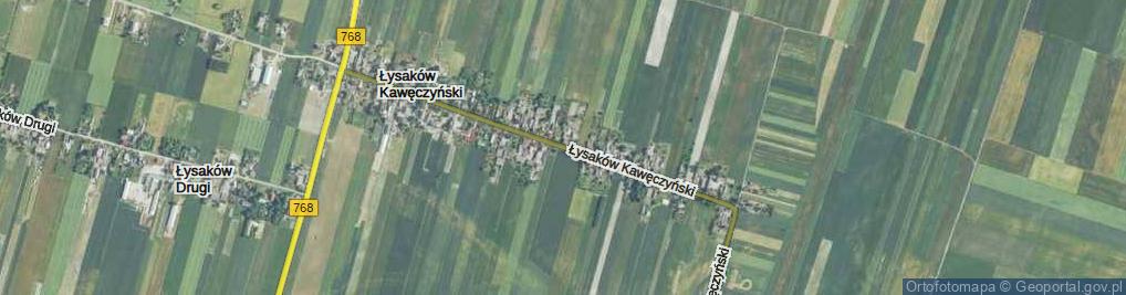 Zdjęcie satelitarne Łysaków Kawęczyński ul.